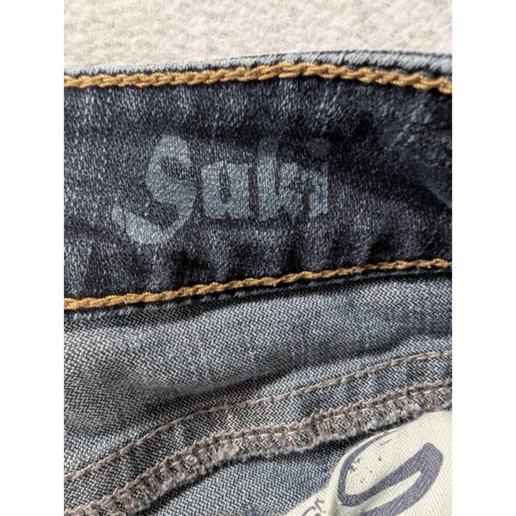 Silver Jeans Womens Size 27 blue Suki Bootcut Thick Stitch Faded Whiskers Boho - Picture 13 of 14